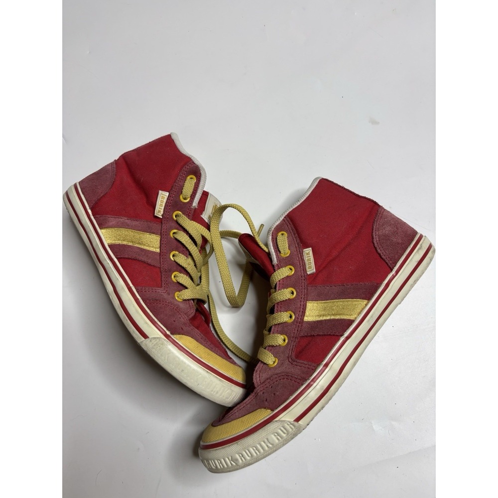 Rurik Y2K VTG W 8 M 7 Red ColorBlock High top Skate Shoes Sneakers Street Korea